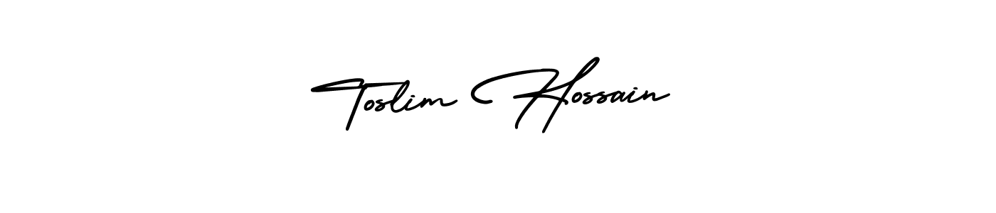 This is the best signature style for the Toslim Hossain name. Also you like these signature font (AmerikaSignatureDemo-Regular). Mix name signature. Toslim Hossain signature style 3 images and pictures png