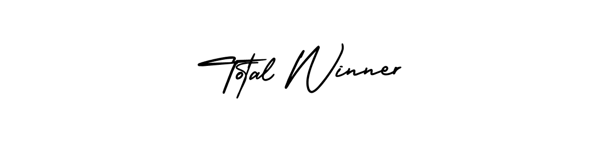 How to make Total Winner name signature. Use AmerikaSignatureDemo-Regular style for creating short signs online. This is the latest handwritten sign. Total Winner signature style 3 images and pictures png