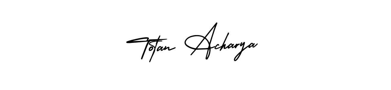This is the best signature style for the Totan Acharya name. Also you like these signature font (AmerikaSignatureDemo-Regular). Mix name signature. Totan Acharya signature style 3 images and pictures png
