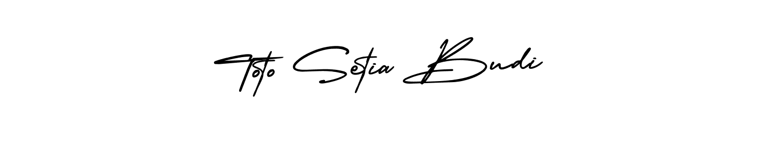 Toto Setia Budi stylish signature style. Best Handwritten Sign (AmerikaSignatureDemo-Regular) for my name. Handwritten Signature Collection Ideas for my name Toto Setia Budi. Toto Setia Budi signature style 3 images and pictures png