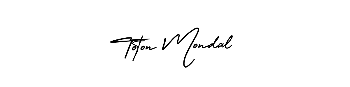 Create a beautiful signature design for name Toton Mondal. With this signature (AmerikaSignatureDemo-Regular) fonts, you can make a handwritten signature for free. Toton Mondal signature style 3 images and pictures png