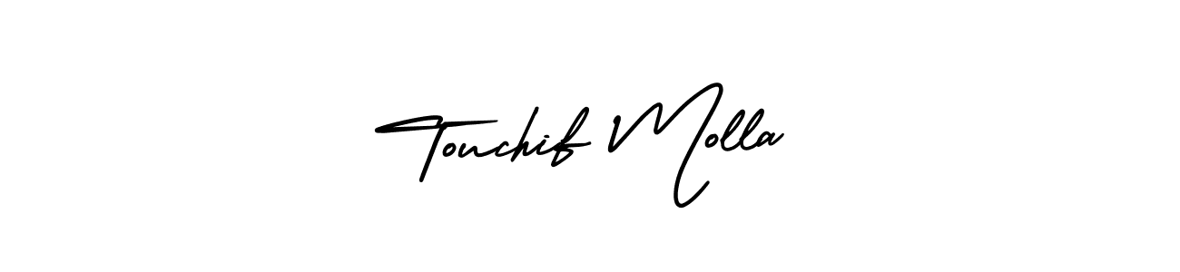 Also You can easily find your signature by using the search form. We will create Touchif Molla name handwritten signature images for you free of cost using AmerikaSignatureDemo-Regular sign style. Touchif Molla signature style 3 images and pictures png