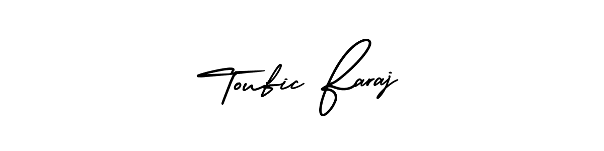 AmerikaSignatureDemo-Regular is a professional signature style that is perfect for those who want to add a touch of class to their signature. It is also a great choice for those who want to make their signature more unique. Get Toufic Faraj name to fancy signature for free. Toufic Faraj signature style 3 images and pictures png