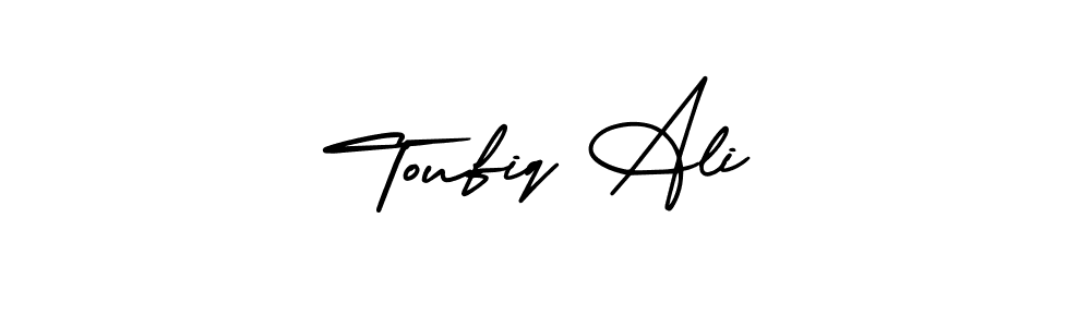 It looks lik you need a new signature style for name Toufiq Ali. Design unique handwritten (AmerikaSignatureDemo-Regular) signature with our free signature maker in just a few clicks. Toufiq Ali signature style 3 images and pictures png