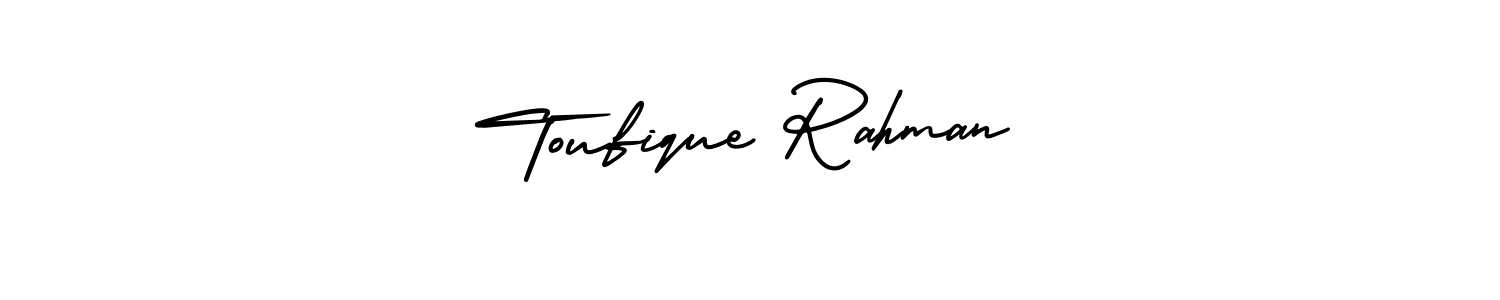 AmerikaSignatureDemo-Regular is a professional signature style that is perfect for those who want to add a touch of class to their signature. It is also a great choice for those who want to make their signature more unique. Get Toufique Rahman name to fancy signature for free. Toufique Rahman signature style 3 images and pictures png