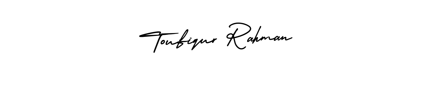 if you are searching for the best signature style for your name Toufiqur Rahman. so please give up your signature search. here we have designed multiple signature styles  using AmerikaSignatureDemo-Regular. Toufiqur Rahman signature style 3 images and pictures png