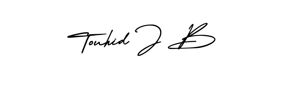 How to Draw Touhid J B signature style? AmerikaSignatureDemo-Regular is a latest design signature styles for name Touhid J B. Touhid J B signature style 3 images and pictures png