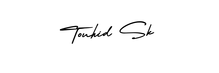 Use a signature maker to create a handwritten signature online. With this signature software, you can design (AmerikaSignatureDemo-Regular) your own signature for name Touhid Sk. Touhid Sk signature style 3 images and pictures png