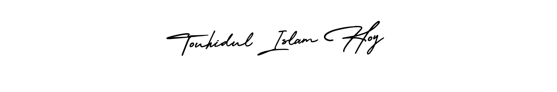 How to make Touhidul Islam Hoy signature? AmerikaSignatureDemo-Regular is a professional autograph style. Create handwritten signature for Touhidul Islam Hoy name. Touhidul Islam Hoy signature style 3 images and pictures png