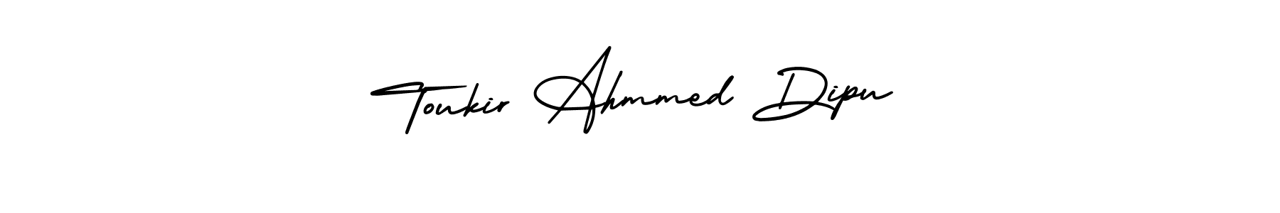 AmerikaSignatureDemo-Regular is a professional signature style that is perfect for those who want to add a touch of class to their signature. It is also a great choice for those who want to make their signature more unique. Get Toukir Ahmmed Dipu name to fancy signature for free. Toukir Ahmmed Dipu signature style 3 images and pictures png