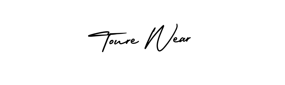 You should practise on your own different ways (AmerikaSignatureDemo-Regular) to write your name (Toure Wear) in signature. don't let someone else do it for you. Toure Wear signature style 3 images and pictures png