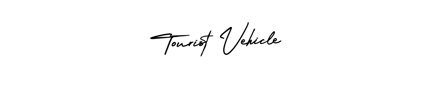 The best way (AmerikaSignatureDemo-Regular) to make a short signature is to pick only two or three words in your name. The name Tourist Vehicle include a total of six letters. For converting this name. Tourist Vehicle signature style 3 images and pictures png