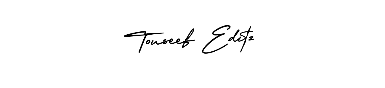 Use a signature maker to create a handwritten signature online. With this signature software, you can design (AmerikaSignatureDemo-Regular) your own signature for name Touseef Editz. Touseef Editz signature style 3 images and pictures png
