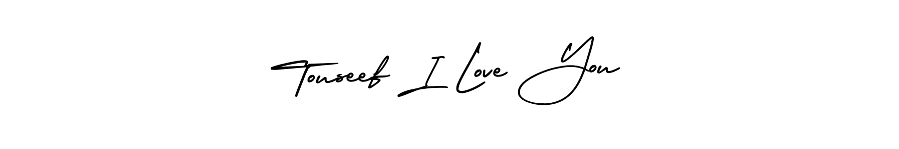 It looks lik you need a new signature style for name Touseef I Love You. Design unique handwritten (AmerikaSignatureDemo-Regular) signature with our free signature maker in just a few clicks. Touseef I Love You signature style 3 images and pictures png