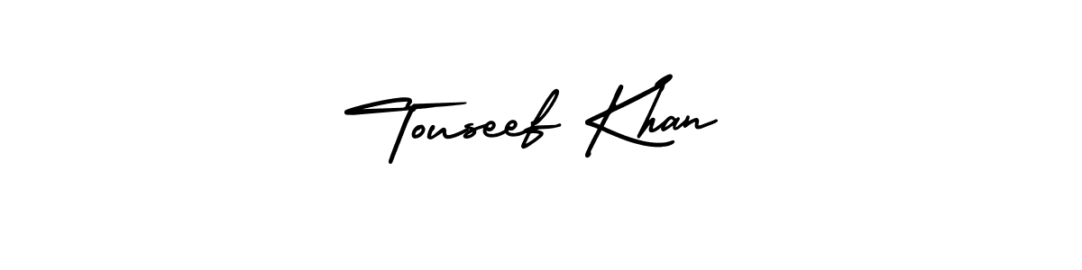 How to make Touseef Khan signature? AmerikaSignatureDemo-Regular is a professional autograph style. Create handwritten signature for Touseef Khan name. Touseef Khan signature style 3 images and pictures png