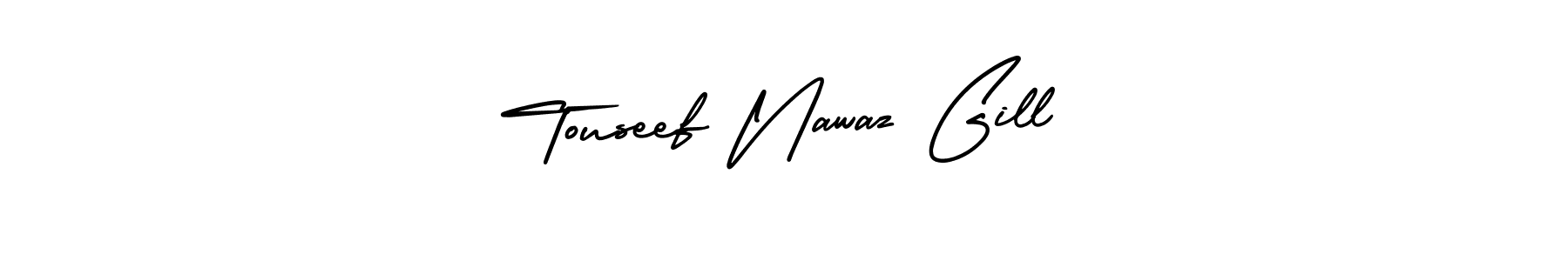 The best way (AmerikaSignatureDemo-Regular) to make a short signature is to pick only two or three words in your name. The name Touseef Nawaz Gill include a total of six letters. For converting this name. Touseef Nawaz Gill signature style 3 images and pictures png