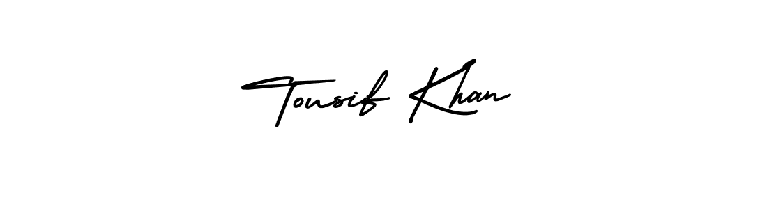 Create a beautiful signature design for name Tousif Khan. With this signature (AmerikaSignatureDemo-Regular) fonts, you can make a handwritten signature for free. Tousif Khan signature style 3 images and pictures png