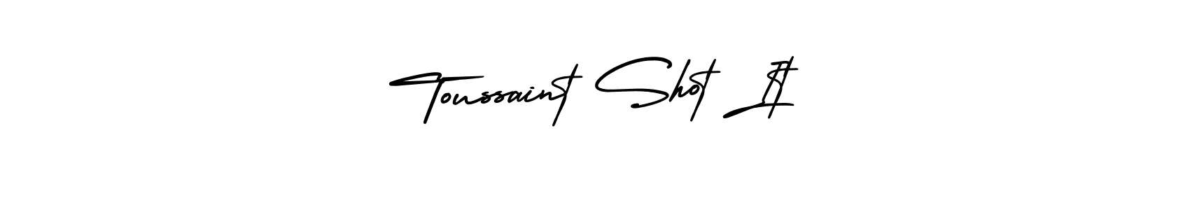 It looks lik you need a new signature style for name Toussaint Shot It. Design unique handwritten (AmerikaSignatureDemo-Regular) signature with our free signature maker in just a few clicks. Toussaint Shot It signature style 3 images and pictures png