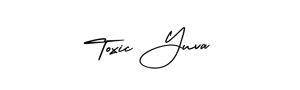 How to make Toxic Yuva signature? AmerikaSignatureDemo-Regular is a professional autograph style. Create handwritten signature for Toxic Yuva name. Toxic Yuva signature style 3 images and pictures png