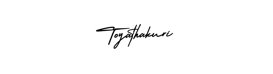 How to make Toyathakuri signature? AmerikaSignatureDemo-Regular is a professional autograph style. Create handwritten signature for Toyathakuri name. Toyathakuri signature style 3 images and pictures png