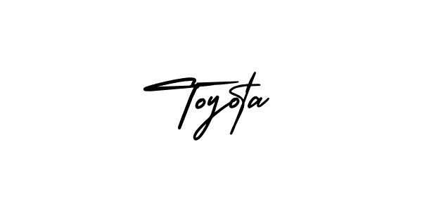 How to make Toyota name signature. Use AmerikaSignatureDemo-Regular style for creating short signs online. This is the latest handwritten sign. Toyota signature style 3 images and pictures png