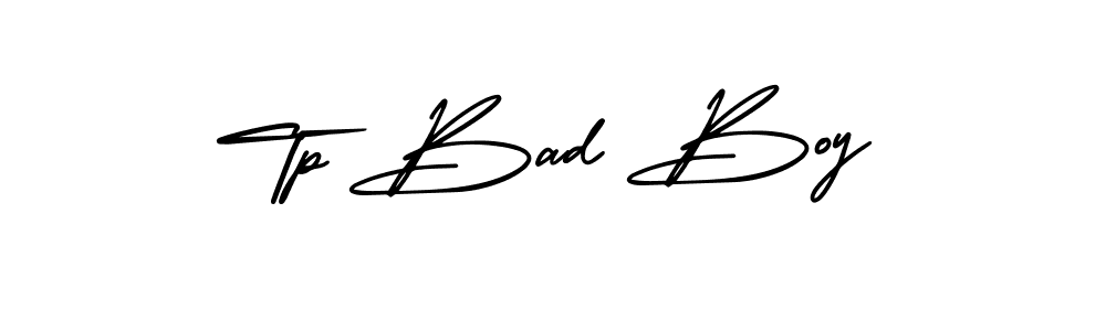 Create a beautiful signature design for name Tp Bad Boy. With this signature (AmerikaSignatureDemo-Regular) fonts, you can make a handwritten signature for free. Tp Bad Boy signature style 3 images and pictures png