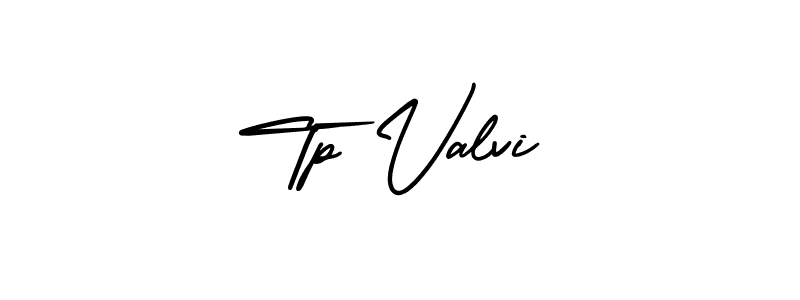 How to make Tp Valvi name signature. Use AmerikaSignatureDemo-Regular style for creating short signs online. This is the latest handwritten sign. Tp Valvi signature style 3 images and pictures png