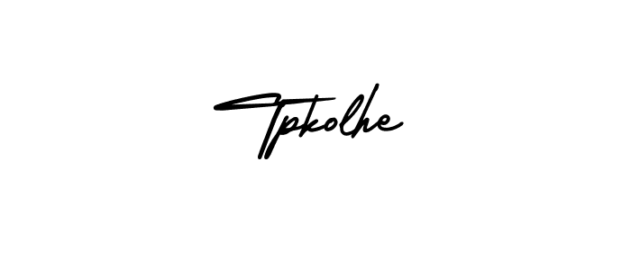 How to make Tpkolhe name signature. Use AmerikaSignatureDemo-Regular style for creating short signs online. This is the latest handwritten sign. Tpkolhe signature style 3 images and pictures png