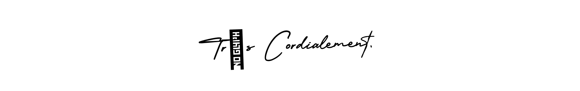 Make a beautiful signature design for name Très Cordialement,. Use this online signature maker to create a handwritten signature for free. Très Cordialement, signature style 3 images and pictures png