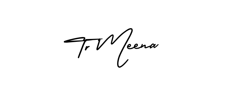 Use a signature maker to create a handwritten signature online. With this signature software, you can design (AmerikaSignatureDemo-Regular) your own signature for name Tr Meena. Tr Meena signature style 3 images and pictures png