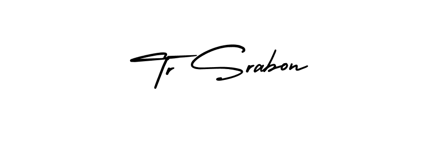 Tr Srabon stylish signature style. Best Handwritten Sign (AmerikaSignatureDemo-Regular) for my name. Handwritten Signature Collection Ideas for my name Tr Srabon. Tr Srabon signature style 3 images and pictures png