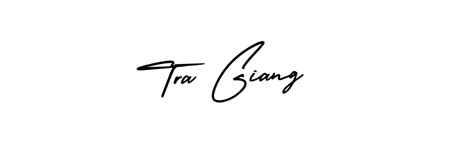 Make a beautiful signature design for name Tra Giang. With this signature (AmerikaSignatureDemo-Regular) style, you can create a handwritten signature for free. Tra Giang signature style 3 images and pictures png