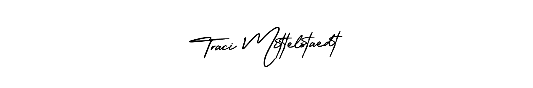 This is the best signature style for the Traci Mittelstaedt name. Also you like these signature font (AmerikaSignatureDemo-Regular). Mix name signature. Traci Mittelstaedt signature style 3 images and pictures png
