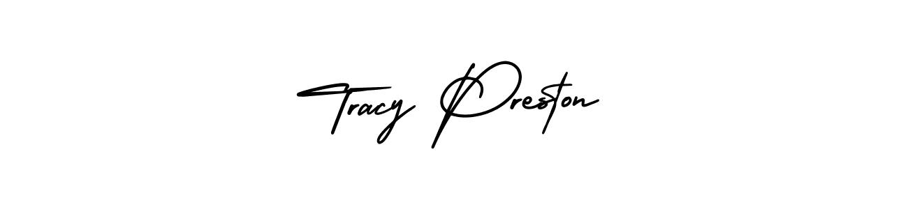 Make a short Tracy Preston signature style. Manage your documents anywhere anytime using AmerikaSignatureDemo-Regular. Create and add eSignatures, submit forms, share and send files easily. Tracy Preston signature style 3 images and pictures png
