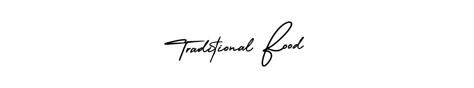 You should practise on your own different ways (AmerikaSignatureDemo-Regular) to write your name (Traditional Food) in signature. don't let someone else do it for you. Traditional Food signature style 3 images and pictures png