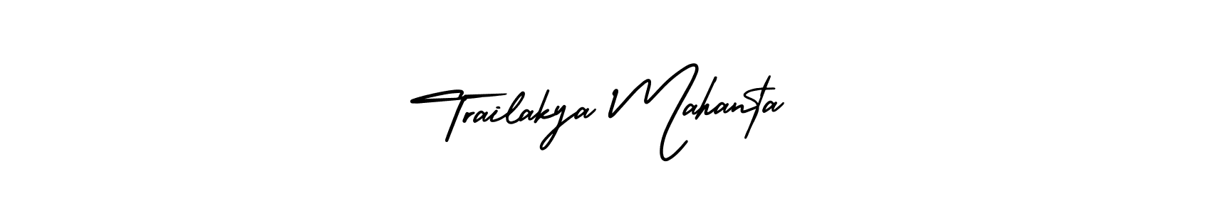 How to Draw Trailakya Mahanta signature style? AmerikaSignatureDemo-Regular is a latest design signature styles for name Trailakya Mahanta. Trailakya Mahanta signature style 3 images and pictures png