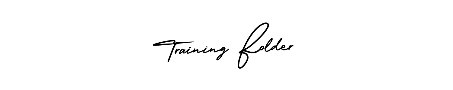 The best way (AmerikaSignatureDemo-Regular) to make a short signature is to pick only two or three words in your name. The name Training Folder include a total of six letters. For converting this name. Training Folder signature style 3 images and pictures png