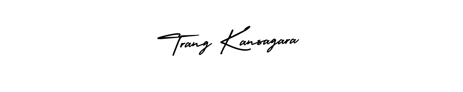 How to Draw Trang Kansagara signature style? AmerikaSignatureDemo-Regular is a latest design signature styles for name Trang Kansagara. Trang Kansagara signature style 3 images and pictures png