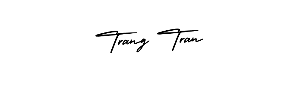 AmerikaSignatureDemo-Regular is a professional signature style that is perfect for those who want to add a touch of class to their signature. It is also a great choice for those who want to make their signature more unique. Get Trang Tran name to fancy signature for free. Trang Tran signature style 3 images and pictures png