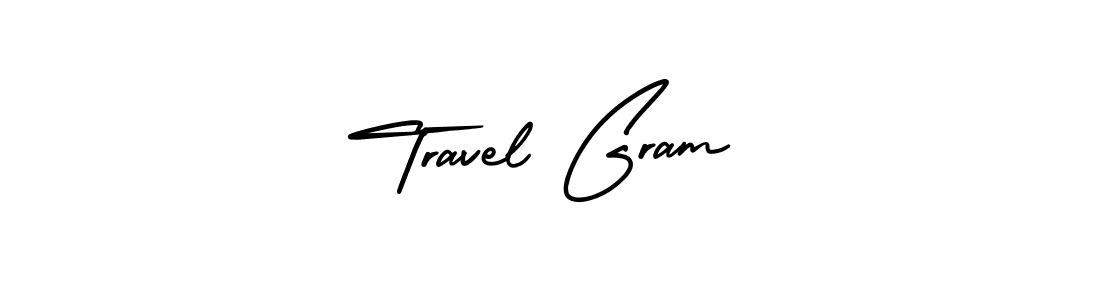 Travel Gram stylish signature style. Best Handwritten Sign (AmerikaSignatureDemo-Regular) for my name. Handwritten Signature Collection Ideas for my name Travel Gram. Travel Gram signature style 3 images and pictures png