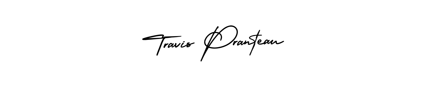 Travis Pranteau stylish signature style. Best Handwritten Sign (AmerikaSignatureDemo-Regular) for my name. Handwritten Signature Collection Ideas for my name Travis Pranteau. Travis Pranteau signature style 3 images and pictures png