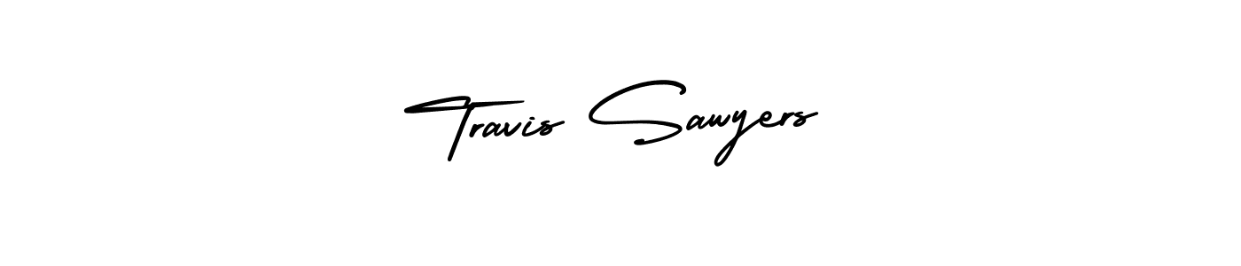 Similarly AmerikaSignatureDemo-Regular is the best handwritten signature design. Signature creator online .You can use it as an online autograph creator for name Travis Sawyers. Travis Sawyers signature style 3 images and pictures png