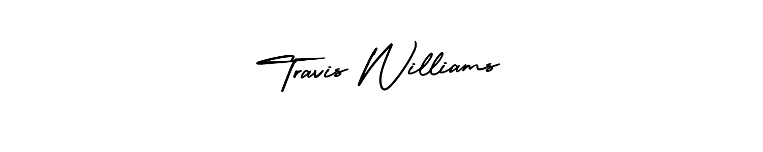 How to make Travis Williams name signature. Use AmerikaSignatureDemo-Regular style for creating short signs online. This is the latest handwritten sign. Travis Williams signature style 3 images and pictures png