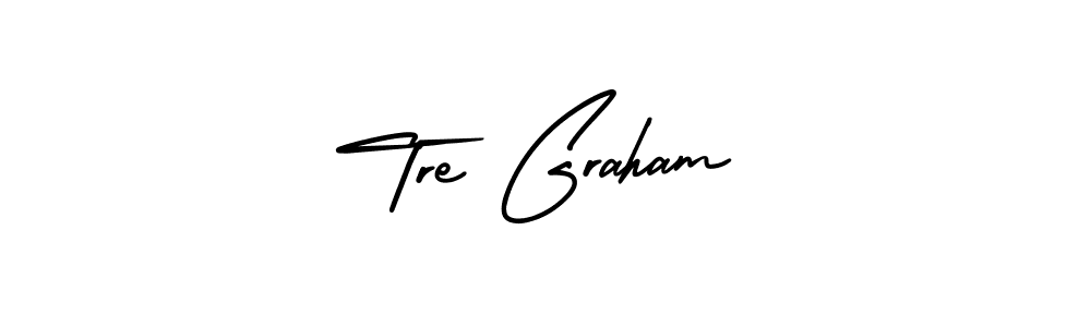 This is the best signature style for the Tre Graham name. Also you like these signature font (AmerikaSignatureDemo-Regular). Mix name signature. Tre Graham signature style 3 images and pictures png