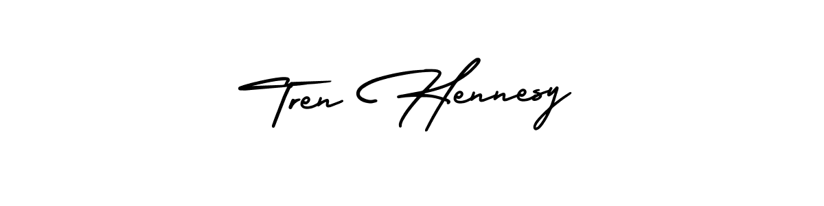 How to Draw Tren Hennesy signature style? AmerikaSignatureDemo-Regular is a latest design signature styles for name Tren Hennesy. Tren Hennesy signature style 3 images and pictures png