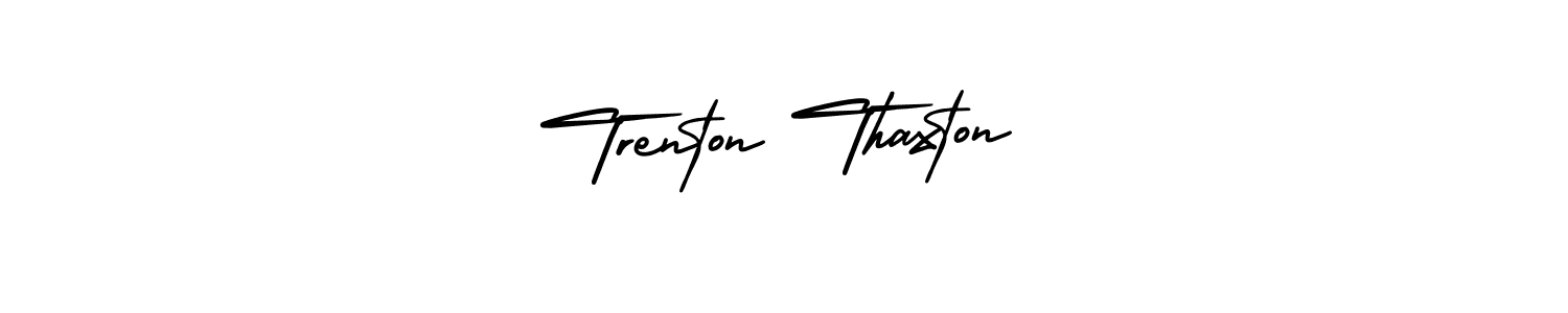 Trenton Thaxton stylish signature style. Best Handwritten Sign (AmerikaSignatureDemo-Regular) for my name. Handwritten Signature Collection Ideas for my name Trenton Thaxton. Trenton Thaxton signature style 3 images and pictures png