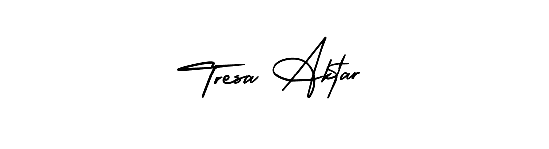 Best and Professional Signature Style for Tresa Aktar. AmerikaSignatureDemo-Regular Best Signature Style Collection. Tresa Aktar signature style 3 images and pictures png