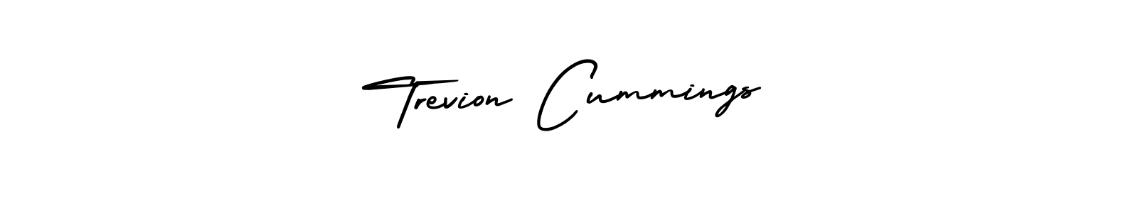 How to make Trevion Cummings name signature. Use AmerikaSignatureDemo-Regular style for creating short signs online. This is the latest handwritten sign. Trevion Cummings signature style 3 images and pictures png