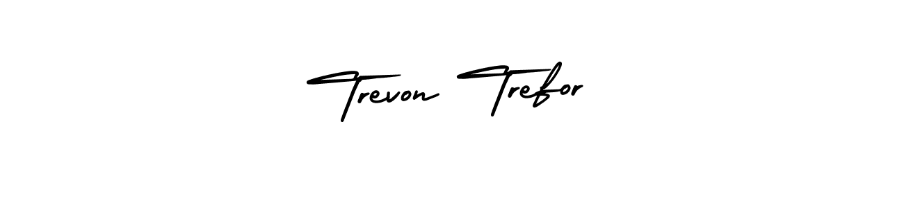 It looks lik you need a new signature style for name Trevon Trefor. Design unique handwritten (AmerikaSignatureDemo-Regular) signature with our free signature maker in just a few clicks. Trevon Trefor signature style 3 images and pictures png