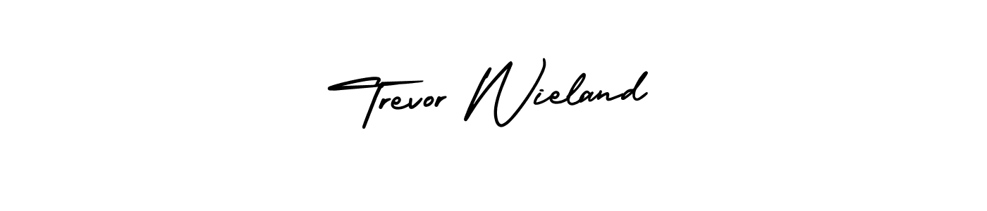 This is the best signature style for the Trevor Wieland name. Also you like these signature font (AmerikaSignatureDemo-Regular). Mix name signature. Trevor Wieland signature style 3 images and pictures png